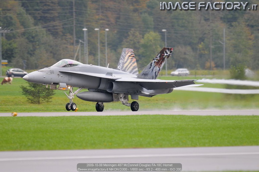2009-10-08 Meiringen 487 McDonnell Douglas FA-18C Hornet